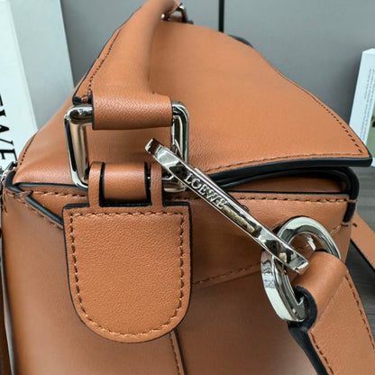 Large Puzzle bag in shiny calfskin