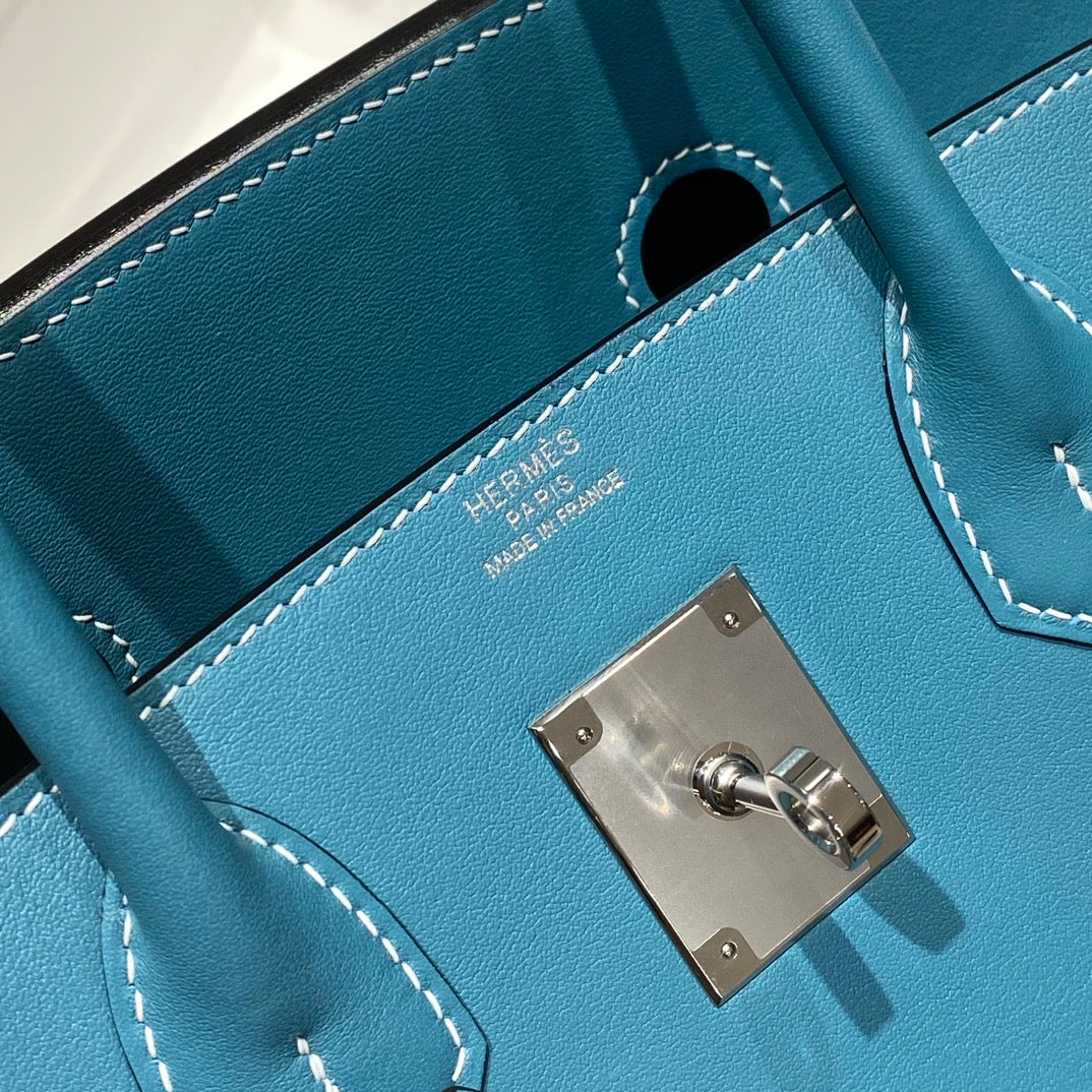 Mini Shoulder Birkin 29 Swift with Palladium Hardware