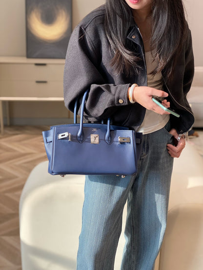 Mini Shoulder Birkin 29 Swift with Palladium Hardware