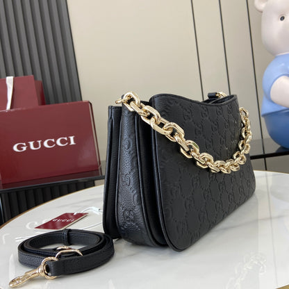 GG EMBLEM MINI SHOULDER BAG