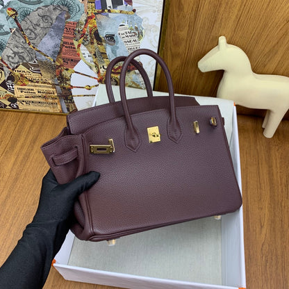 Birkin 25 Bordeaux Handbag Togo