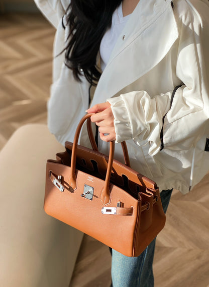 Mini Shoulder Birkin 29 Swift with Palladium Hardware