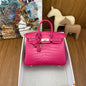 Birkin 25 Bag Gold Poppy Porosus Crocodile Gold Hardware