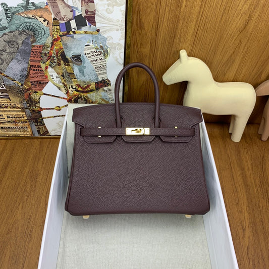 Birkin 25 Bordeaux Handbag Togo