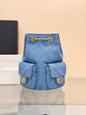 BACKPACK Denim & Gold-Tone Metal