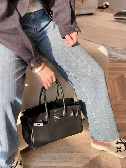 Mini Shoulder Birkin 29 Swift with Palladium Hardware