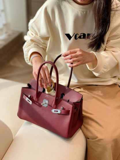 Mini Shoulder Birkin 29 Swift with Palladium Hardware