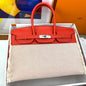 Birkin Fray Fray Swift Ecru Toile 35