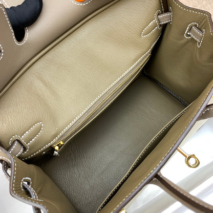 Birkin 25 & 30 Toile H and Chai Swift Gold Hardware