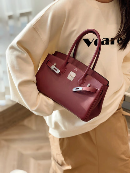 Mini Shoulder Birkin 29 Swift with Palladium Hardware