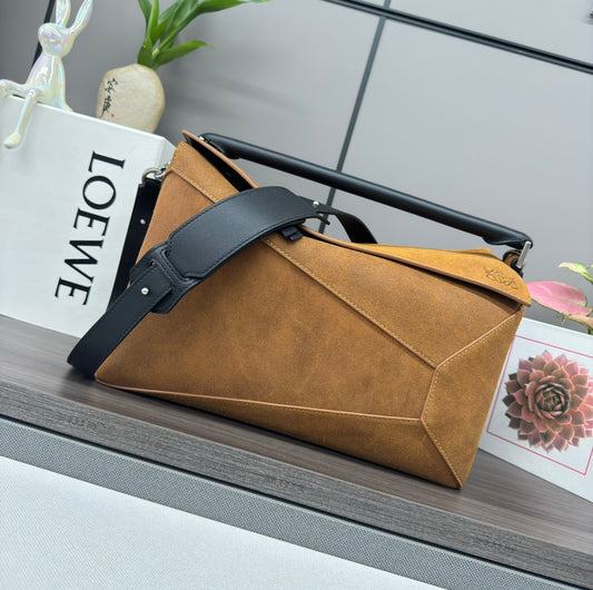 Large Puzzle bag in suede