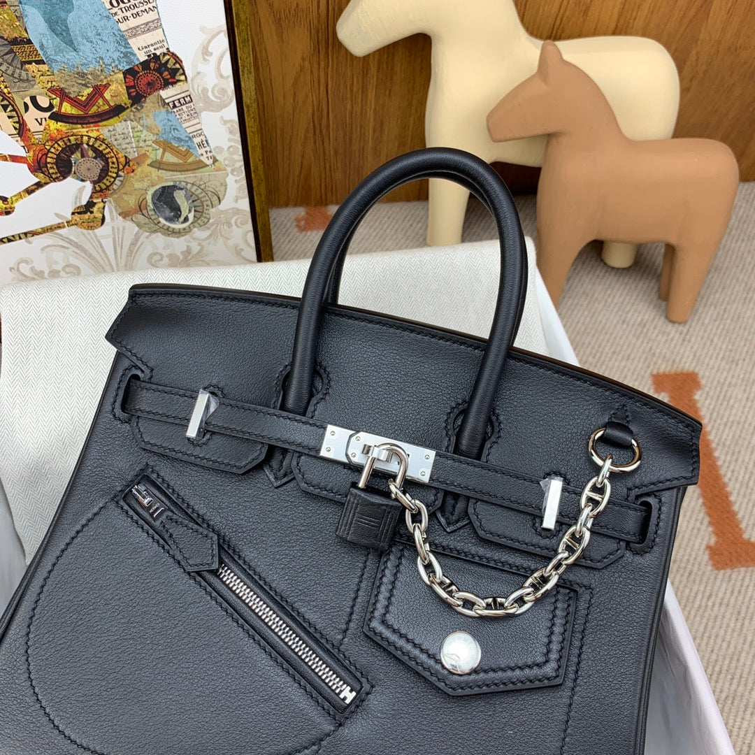 Birkin Rock Bulkin 25 Black Silver W Engraved