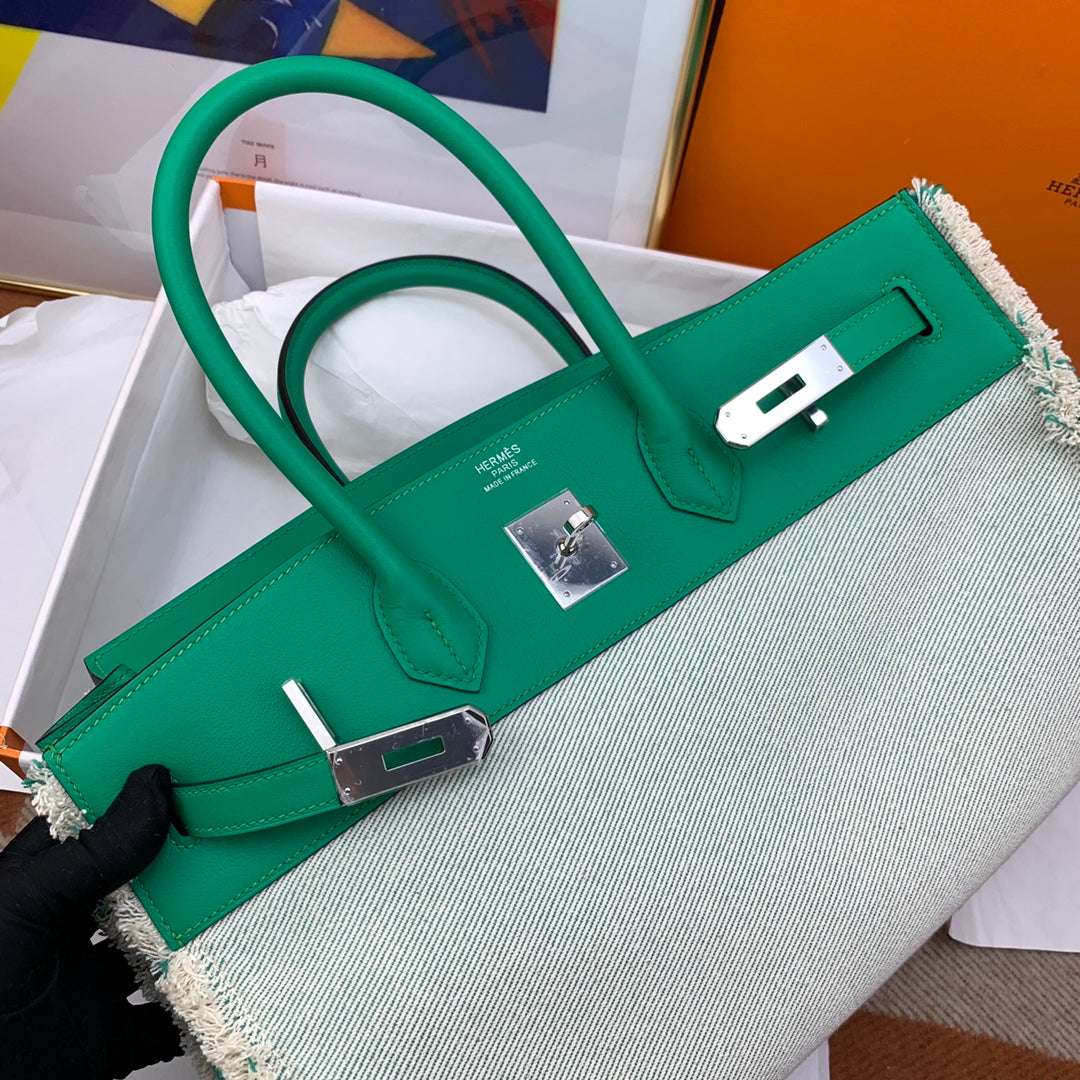 Birkin Fray Fray Swift Ecru Toile 35